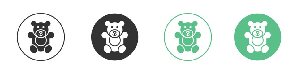 Teddy bear icon element for designs