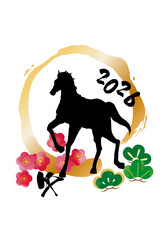 午年年賀状素材6
