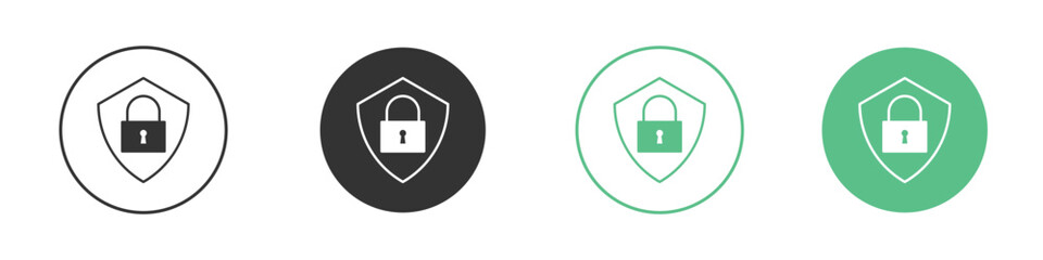 Shield lock icon element for designs