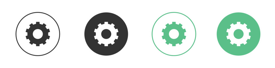 Settings gear icon element for designs