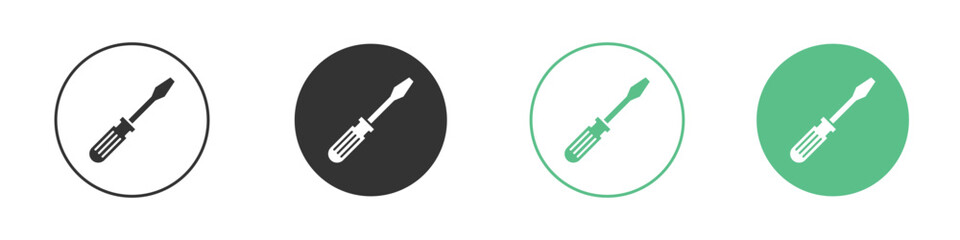 Screwdriver icon element for designs