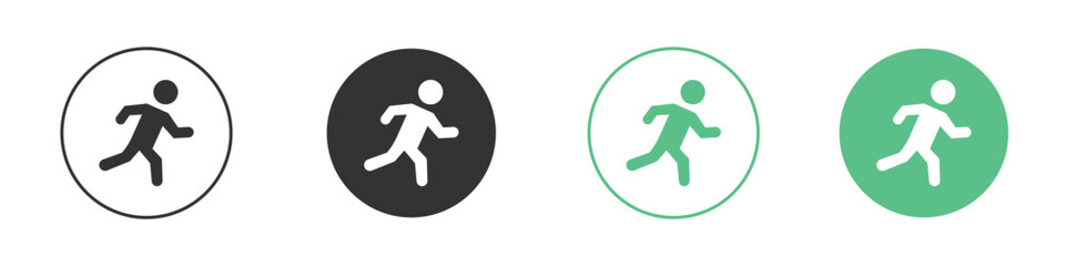 Running icon element for designs