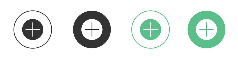 Plus icon element for designs