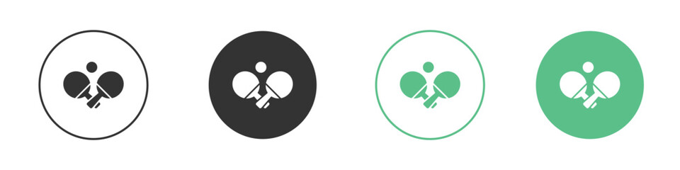 Ping pong icon element for designs