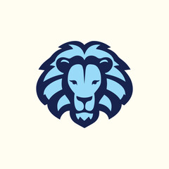 Minimal Vector Lion Head Icon Design in Modern Flat Style &mdash; Powerful Animal Face Illustration for Royal Logos, Wildlife Branding, Safari Themes, Mascot Symbols