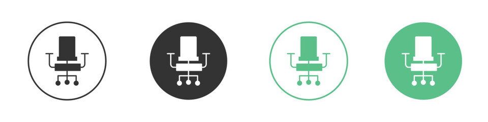 Office chair icon element for designs