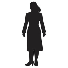 Standing woman silhouette icon