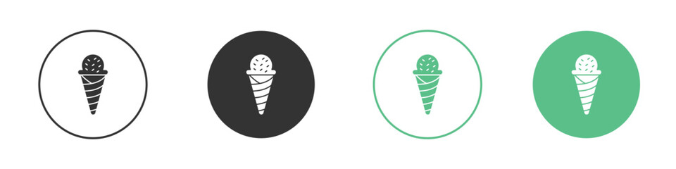 Ice cream cone icon element for designs