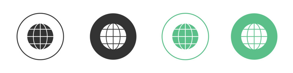 Globe icon element for designs