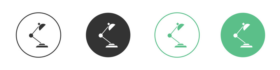 Desk lamp icon element for designs