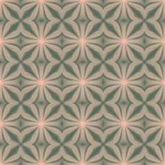 Vintage floral tile pattern featuring geometric design and soft color palette