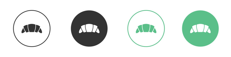 Croissant icon element for designs