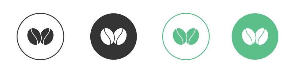 Coffee Bean icon element for designs