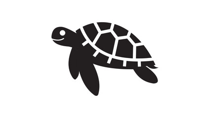 Sea Turtle Silhouette Vector – Marine Life Animal Design