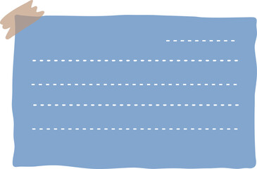 A piece of torn blue striped paper with tape