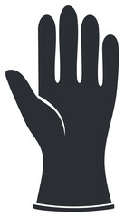 Obraz premium Black Rubber Glove Symbolizes Protection and Cleaning Safety for Healthcare and Medical Use