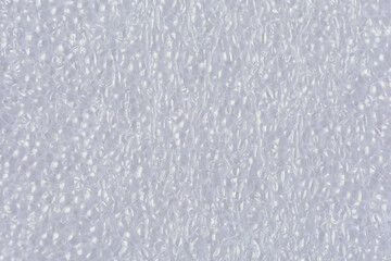 Close-up shot of White foam board. show texture Detail of plastic material. with Synthetic Suitable for use as background images