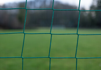 the football net close up