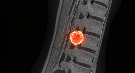 MRI Visualization of Lumbar Spinal Tumor Causing Severe Cord Compression