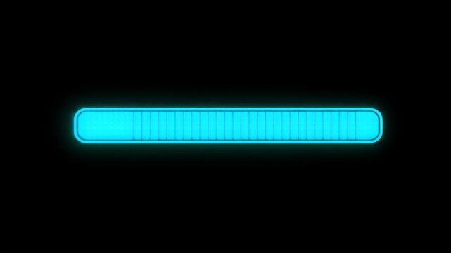 Futuristic Neon Blue Loading Bar Animation Abstract Background