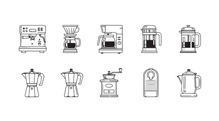 Vector art of coffee maker isolated