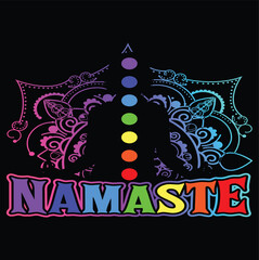 Namaste Thanksgiving Vector Illustration T-Shirt Design
