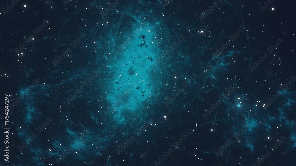 Canvas Prints the stars and blue nebula in space. galaxy exploration through outer space towards glowing milky way