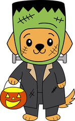 Cartoon dog Halloween character