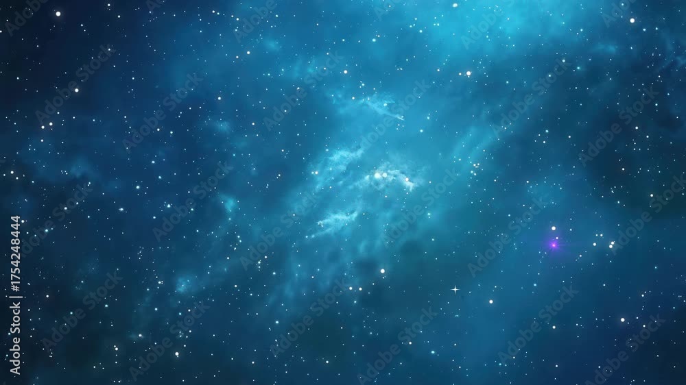 Canvas Prints the stars and blue nebula in space. galaxy exploration through outer space towards glowing milky way