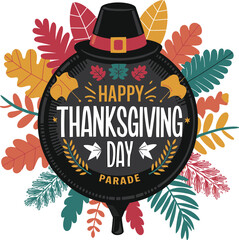 Happy Thanksgiving Day Typography Vector Illustration T-Shirt Design Cut File