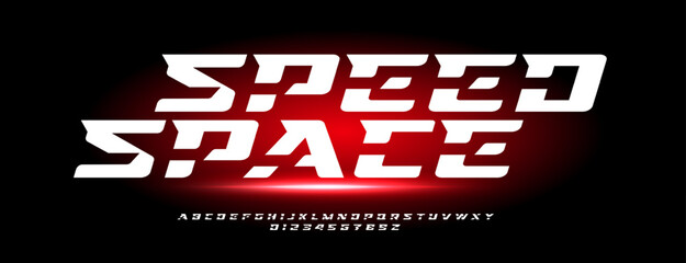 Future Modern Alphabet, Bold Italic Extreme Sport Race Logo Font, Cut Digital Typeface Sci-fi Space Type, Dynamic Cinematic Headline Typography, Creative Futuristic Typographic Design Vector Typeset.