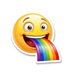Happy Emoji Rainbow Mouth.