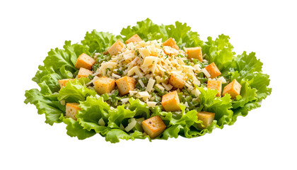 Fresh Green Salad with Cheese and Croutons