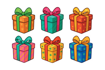 Colorful decorative skulls for Day of the Dead celebration design. Set of 6 vector illustration