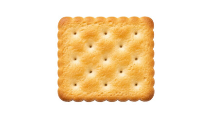Isolated crispy cracker, snack food with many dimples, tasty salted biscuit, healthy eating