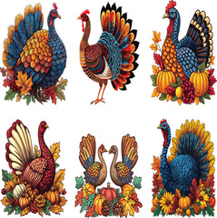 Thanksgiving Day Vector Illustration for T-Shirt Design and Cut File