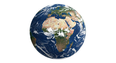 Isolated globe illustrating Africa Europe Middle East and the Atlantic Ocean continents © Anna