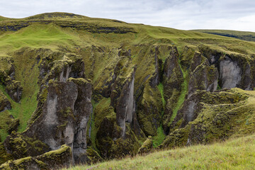 canyon Fjadrargljúfur and river Fjadra in Iceland