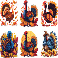 Thanksgiving Day Clipart Vector Graphic for T-Shirt and Print Vector Illustration