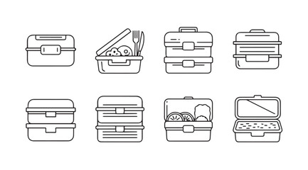 Vector art of lunch box collection