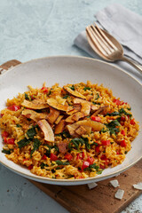 Rice with kale and coconut