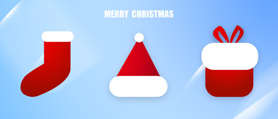 Gift socks and Santa hats are Christmas and New Year gifts for celebrating the holiday season.