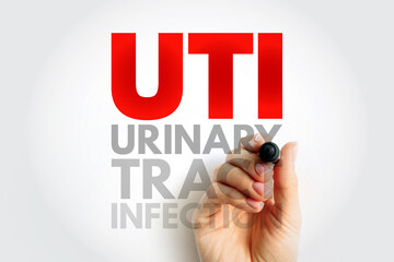 UTI Urinary Tract Infection is an infection in any part of your urinary system - kidneys, ureters, bladder and urethra, acronym text concept for presentations and reports