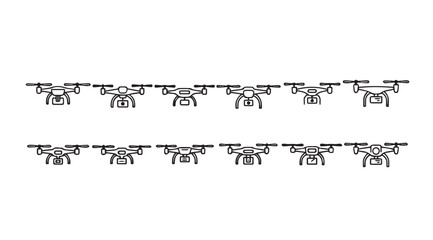 Obraz premium Vector art of drones