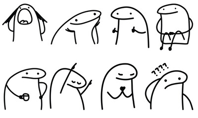 Cute Stick Figure Doodle Illustration – Hand Drawn Character Art for Kids and Design Projects
