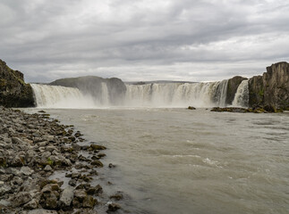 The waterfall Godafoss in Iceland