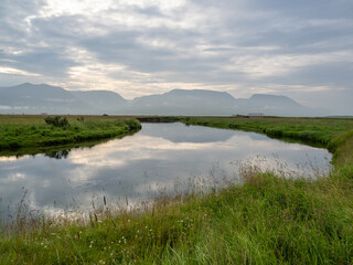 mountains and river in Iceland