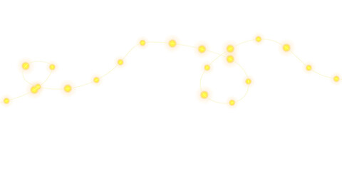Glowing Festoon Illumination PNG Holiday Light Garland Transparent Background