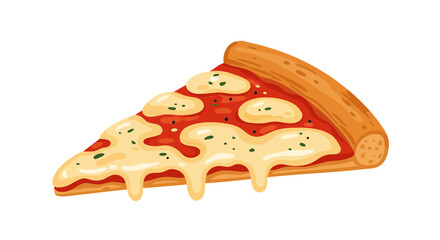 Delicious pizza slice with cheese and sauce isolated on transparent background