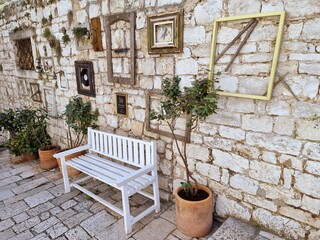 A bench in an ancient city